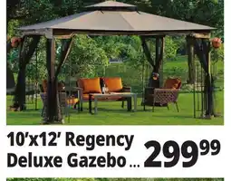Ocean State Job Lot Regency II 10' x 12' Gazebo with Netting Brown offer