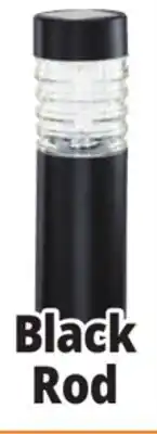 Ocean State Job Lot Outdoor Living Accents Black Solar Light Rod 15 offer