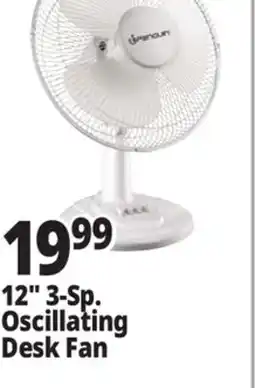Ocean State Job Lot 12 3-Sp. Oscillating Desk Fan offer