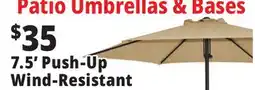 Ocean State Job Lot 7.5' Wind Resistant Steel Patio Umbrella with Push Lift offer