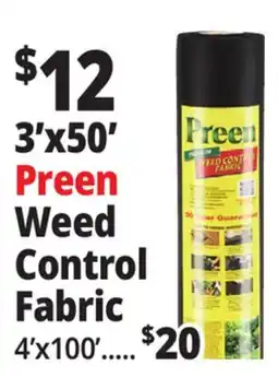Ocean State Job Lot Preen Premium Weed Control Fabric 50' offer