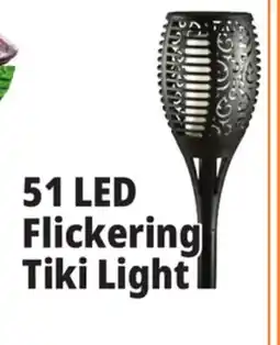Ocean State Job Lot Outdoor Living Accents Solar 51 LED Tiki Light with Flickering Flame offer