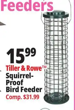Ocean State Job Lot Tiller & Rowe Squirrel Proof Bird Feeder offer