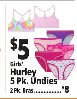 Ocean State Job Lot Girls' Hurley 5 Pk. Undies offer