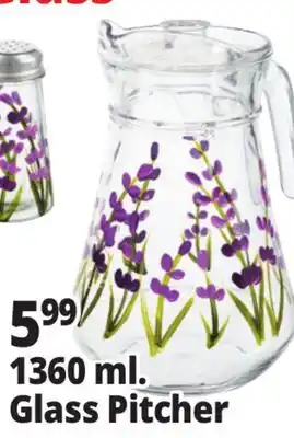 Ocean State Job Lot 1360 ml. Glass Pitcher offer