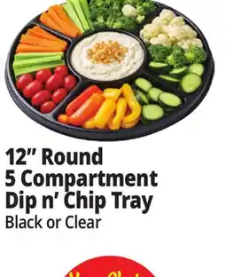 Ocean State Job Lot 12 Round 5 Compartment Dip n' Chip Tray offer