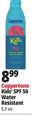 Ocean State Job Lot Coppertone Kids' SPF 50 Water Resistant offer