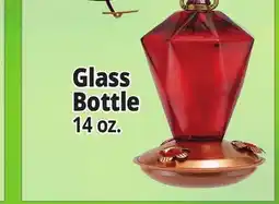 Ocean State Job Lot Glass Bottle Hummingbird Feeder offer