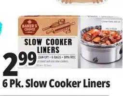 Ocean State Job Lot Baker's Choice 6 Pk. Slow Cooker Liners offer