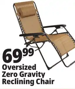 Ocean State Job Lot Oversized Zero Gravity Chair Tan offer