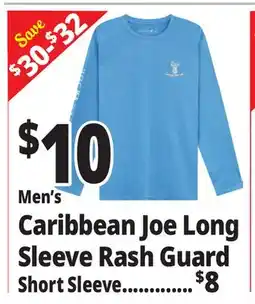 Ocean State Job Lot Caribbean Joe Long Sleeve Rash Guard offer