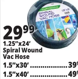 Ocean State Job Lot SwimWorks Spiral Wound Pool Vacuum Hose 1.25 x 25' offer