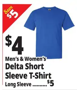 Ocean State Job Lot Men's & Women's Delta Short Sleeve T-Shirt offer