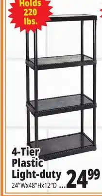 Ocean State Job Lot Maxit 4-Tier Plastic Shelving Unit 48 offer