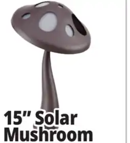 Ocean State Job Lot Outdoor Living Accents Solar LED Mushroom Light 15 offer