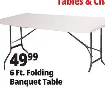 Ocean State Job Lot 6 Ft. Folding Banquet Table offer