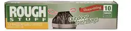 Ocean State Job Lot Rough Stuff 30 Gal Outdoor Trash Bags with Drawstring 10 ct offer