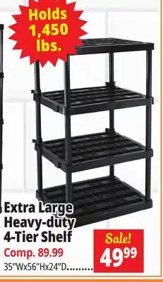 Ocean State Job Lot Extra Large Heavy Duty 4 Shelf offer