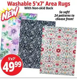 Ocean State Job Lot Washable 5'x7' Area Rugs With Non-skid Back offer