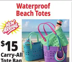 Ocean State Job Lot Carry-All Waterproof Beach Totes offer