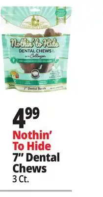 Ocean State Job Lot Nothin' To Hide To Hide 7 Dental Chews offer