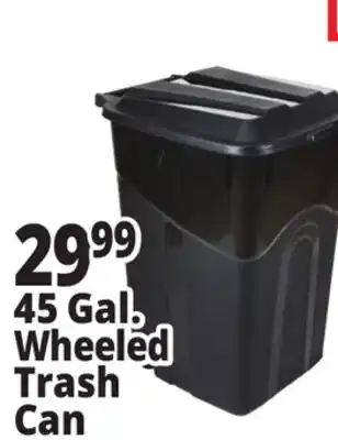Ocean State Job Lot 45 Gallon Wheeled Trash Can offer