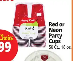 Ocean State Job Lot Kitchen Pantry Red Plastic Cups 50 Count offer