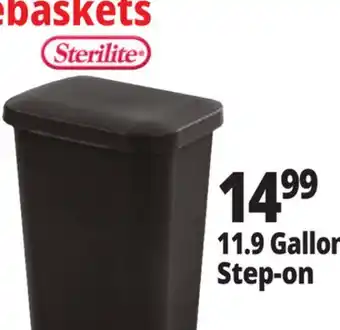 Ocean State Job Lot Sterilite Step-On Black Wastebasket 11.9 Gal offer
