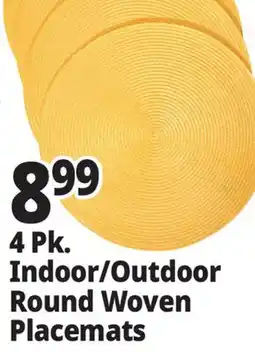 Ocean State Job Lot 4 Pk. Indoor/Outdoor Round Woven Placemats offer