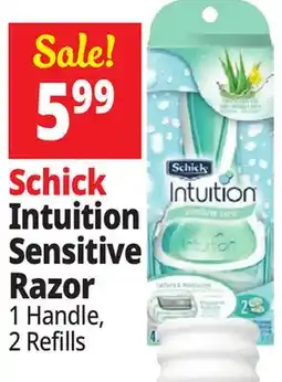 Ocean State Job Lot Schick Intuition Sensitive Razor offer