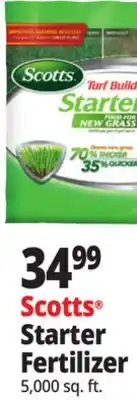 Ocean State Job Lot Scotts Turf Builder Starter Food for New Grass 5 000 sq ft offer