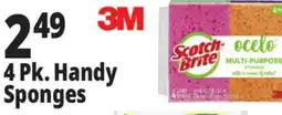 Ocean State Job Lot Scotch-Brite Ocelo Multi-Purpose 3M Sponges 4 Count offer