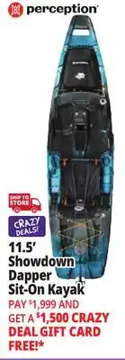 Ocean State Job Lot Perception Showdown 11.5 Fishing Pedal Kayak Dapper offer