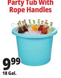 Ocean State Job Lot Gracious Living Party Tub with Rope Handles 17.8 Gal offer