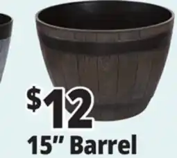 Ocean State Job Lot Whiskey Barrel Resin Planter 15 offer