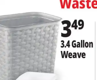 Ocean State Job Lot Sterlite 3.4 Gal. Weave Wastebasket offer