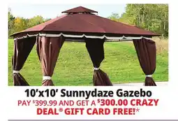 Ocean State Job Lot 10'x10' Sunnydaze Gazebo offer