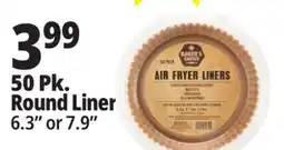 Ocean State Job Lot Baker's Choice Round Air Fryer Liners 50 Count offer