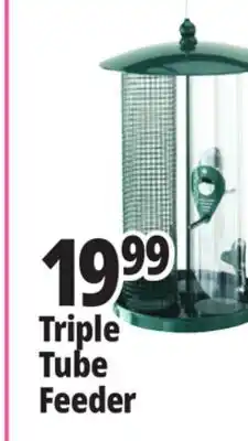 Ocean State Job Lot Three Tube Bird Feeder Green offer