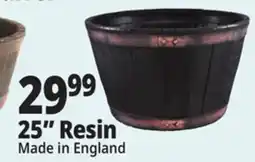 Ocean State Job Lot Whiskey Barrel Resin Planter 24.6 offer