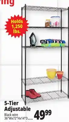 Ocean State Job Lot 5-Tier Household Wire Shelving offer