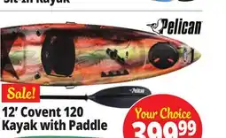 Ocean State Job Lot Pelican Covert Angler Kayak w/ Paddle offer
