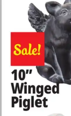 Ocean State Job Lot Winged Piglet Cement Statue Black offer