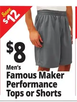 Ocean State Job Lot Men's Famous Maker Performance Shorts offer