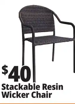 Ocean State Job Lot Stackable Resin Wicker Chair offer