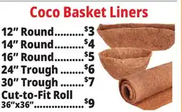 Ocean State Job Lot Coco Basket Liners offer