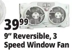 Ocean State Job Lot 9 Reversible, 3 Speed Window Fan offer