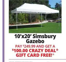 Ocean State Job Lot Simsbury 10' x 20' One-Touch Pop-Up Gazebo offer
