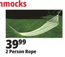 Ocean State Job Lot 2 Person Rope Hammock 60 x 80 offer
