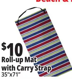 Ocean State Job Lot Roll-Up Beach Mat with Strap 35x71 offer